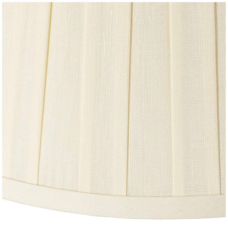 Image 4 Eggshell Euro Box Pleat Shade 10x14x10 (Spider) more views