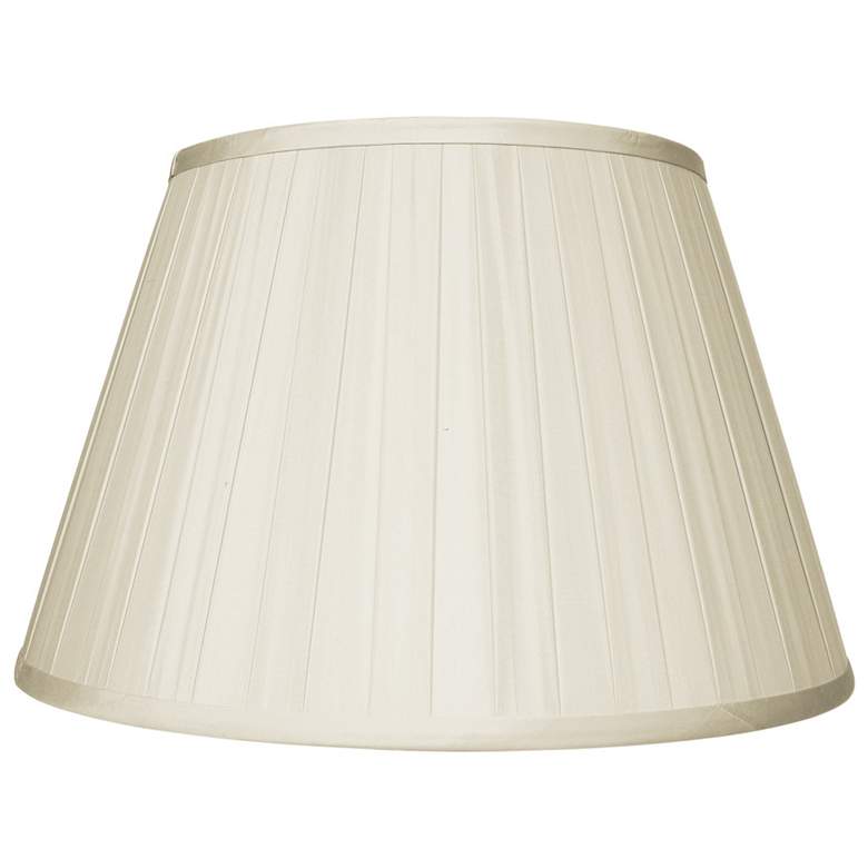 Image 1 Eggshell Euro Box Pleated Silk Empire Lamp Shade 8x12x8 (Spider)