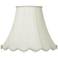 Eggshell Faux Silk Scallop Bell Shade 6x12x9.5 (Spider)