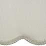 4_Eggshell Faux Silk Scallop Bell Shade 6x12x9.5 (Spider) more views