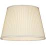 2_Eggshell Knife Pleat Linen Shade 10x16x10 (Spider) more views