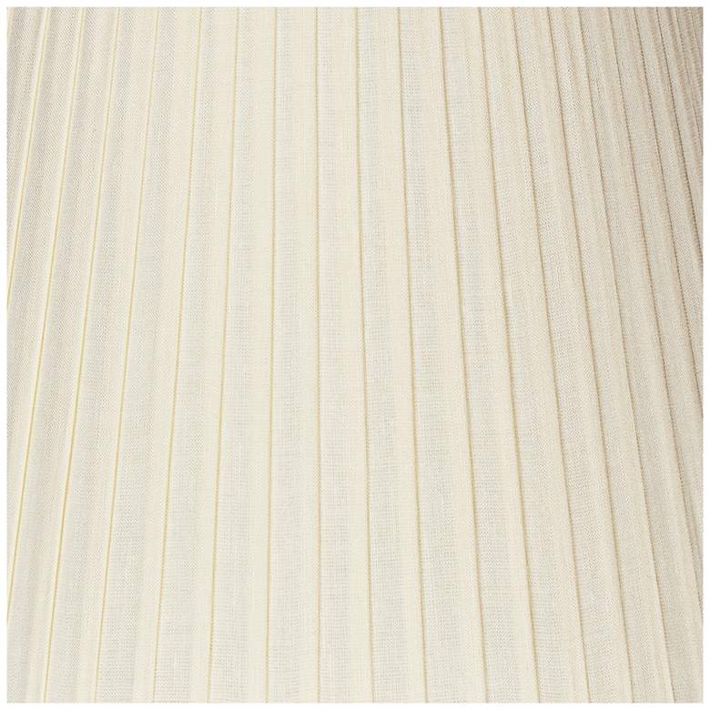 Image 4 Eggshell Knife Pleat Linen Shade 10x16x10 (Spider) more views