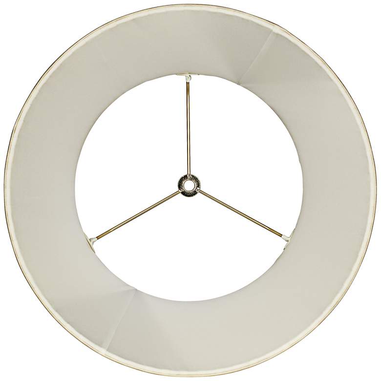 Image 3 Eggshell Knife Pleat Linen Shade 11x17x11 (Spider) more views