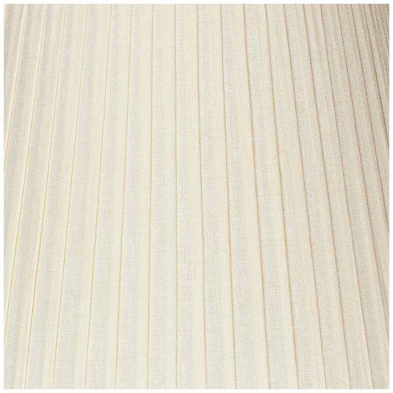Image 4 Eggshell Knife Pleat Linen Shade 11x17x11 (Spider) more views