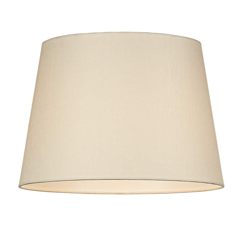 Image 2 Eggshell Linen Drum Hardback Shade 15x18x12 (Spider) more views