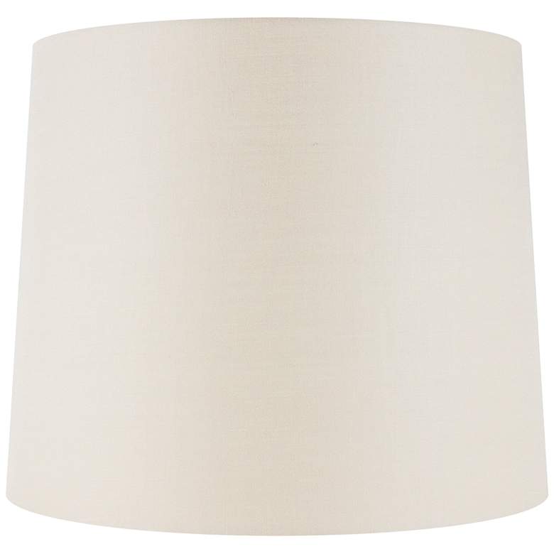 Image 1 Eggshell Linen Drum Lamp Shade 12x14x12 (Spider)