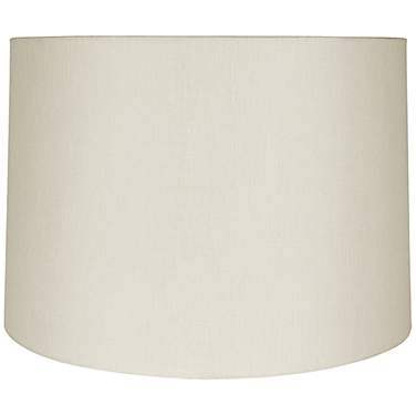 Eggshell Linen Round Drum Shade 17x18x12 (Spider)
