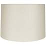 Eggshell Linen Round Drum Shade 18x19x12.5 (Spider)