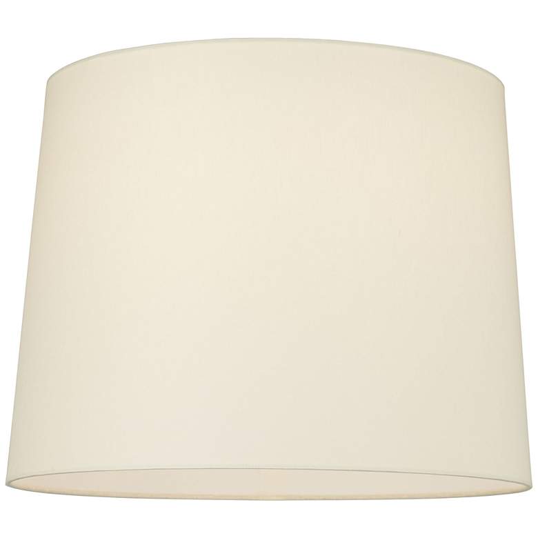 Image 2 Eggshell Linen Tall Hardback Drum Shade 16x18x14 (Spider) more views