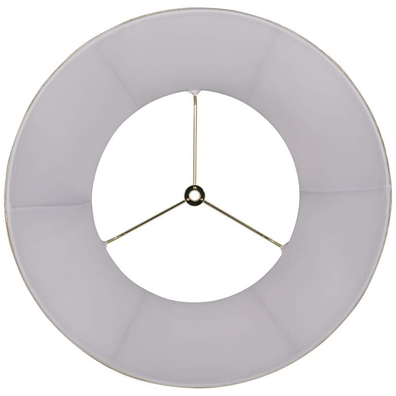 Image 3 Eggshell Modified Drum Lamp Shade 11x18x9.75 (Spider) more views