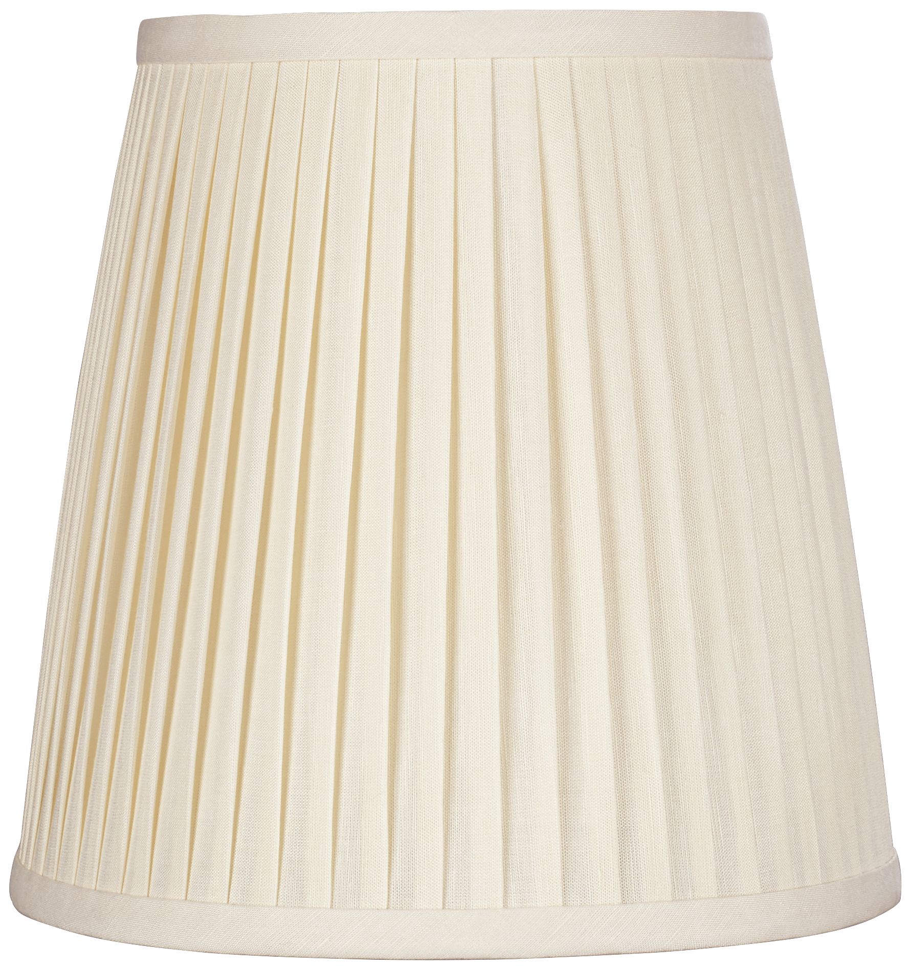 Image 3 Eggshell Oval Softback Knife Pleat Linen Shade 12/8x16/12x12 (Spider) more views