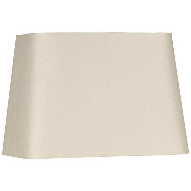 Image 1 Eggshell Rectangular Linen Shade 10/6x12/8x9 (Spider)