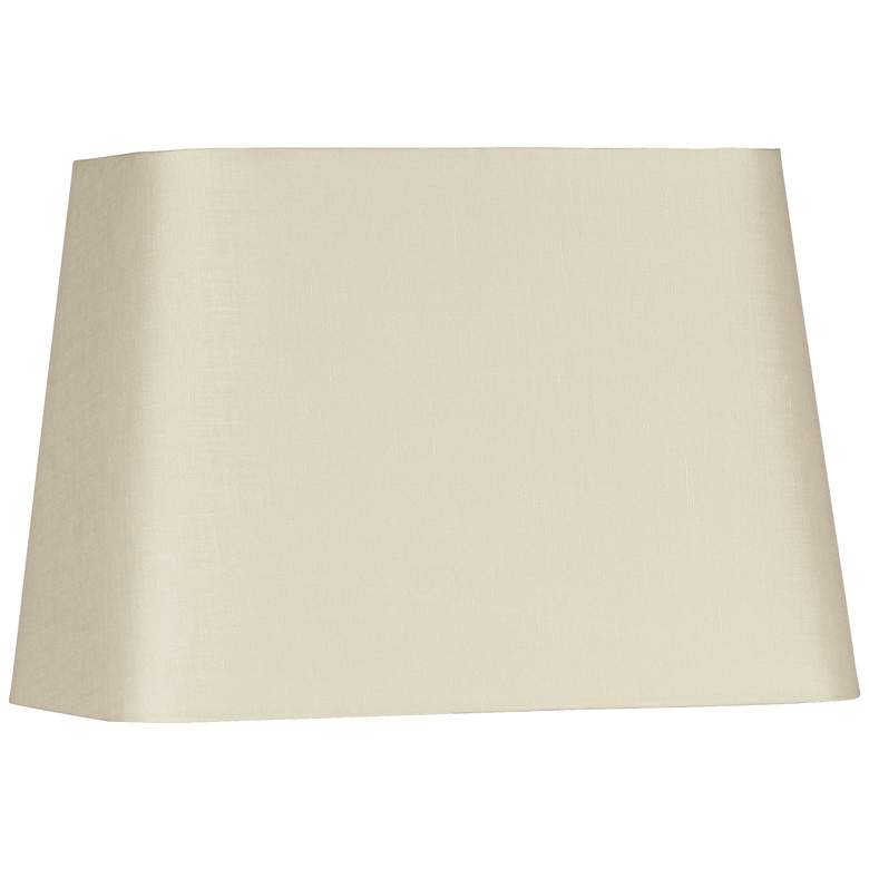 Image 1 Eggshell Rectangular Linen Shade 12/7x14/9x10 (Spider)