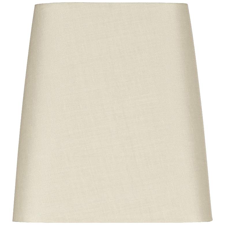 Image 3 Eggshell Rectangular Linen Shade 12/7x14/9x10 (Spider) more views