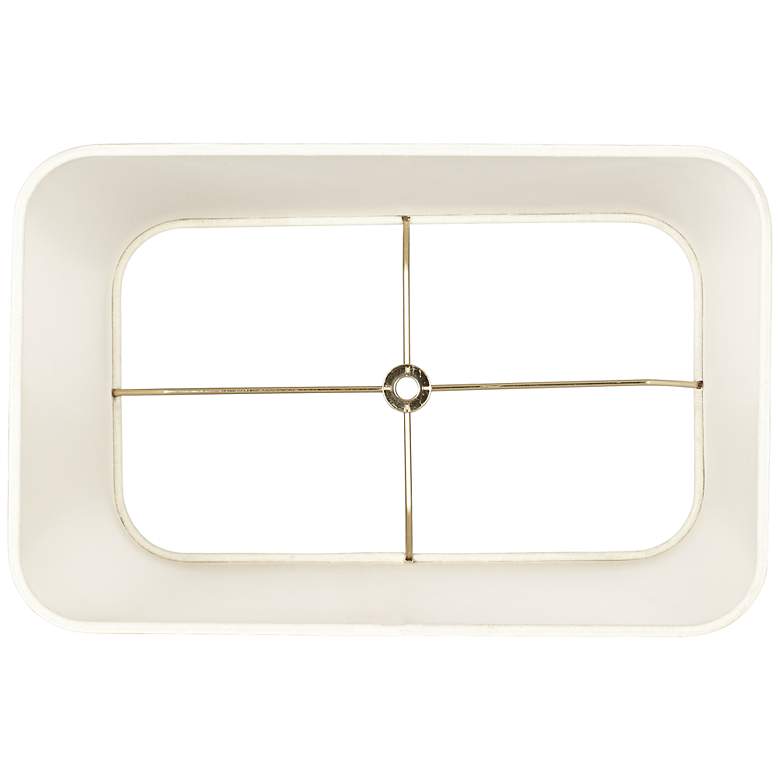 Image 4 Eggshell Rectangular Linen Shade 12/7x14/9x10 (Spider) more views