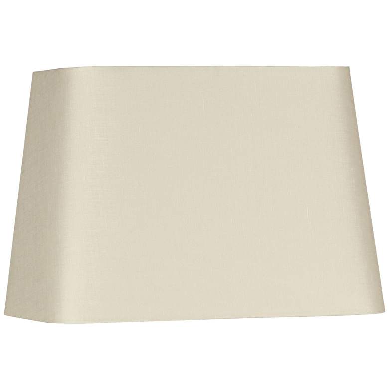 Image 1 Eggshell Rectangular Linen Shade 14/8x16/10x11 (Spider)