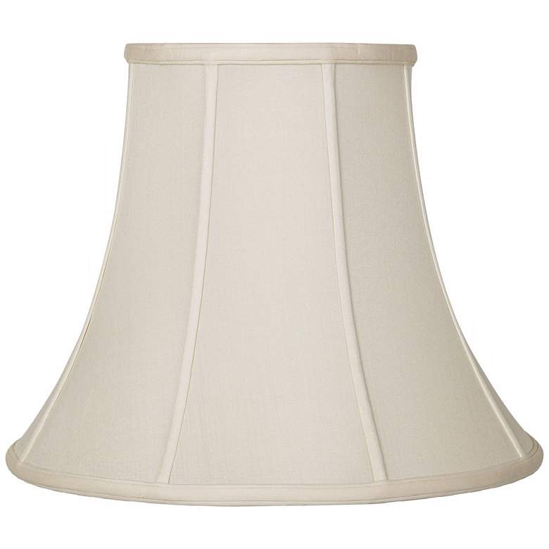 Image 1 Eggshell Silk Bell Lamp Shade 6.5x12x9.25 (Spider)