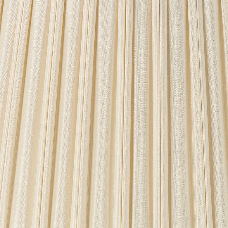 Image 4 Eggshell Silk Full Smocked Pleated Shade 10x14x10 (Spider) more views