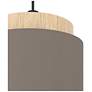 3_Eglo Albariza 5 Light Black & Wood Pendant Light with Fabric Shades more views