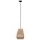 Eglo Alderney 12" Wide Black and Natural Mini Pendant