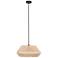 Eglo Alderney 19" Wide Black and Natural Pendant Light