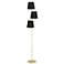 Eglo Almeida 65 3/4" High 3-Light Black and Brass Modern Floor Lamp