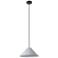 Eglo Alsager 16" 1 Light Black Pendant Light with Gray Felt Shade