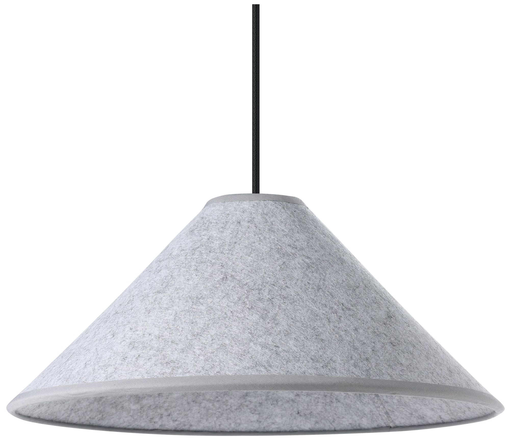 Image 3 Eglo Alsager 16" 1 Light Black Pendant Light with Gray Felt Shade more views