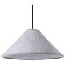 3_Eglo Alsager 16" 1 Light Black Pendant Light with Gray Felt Shade more views
