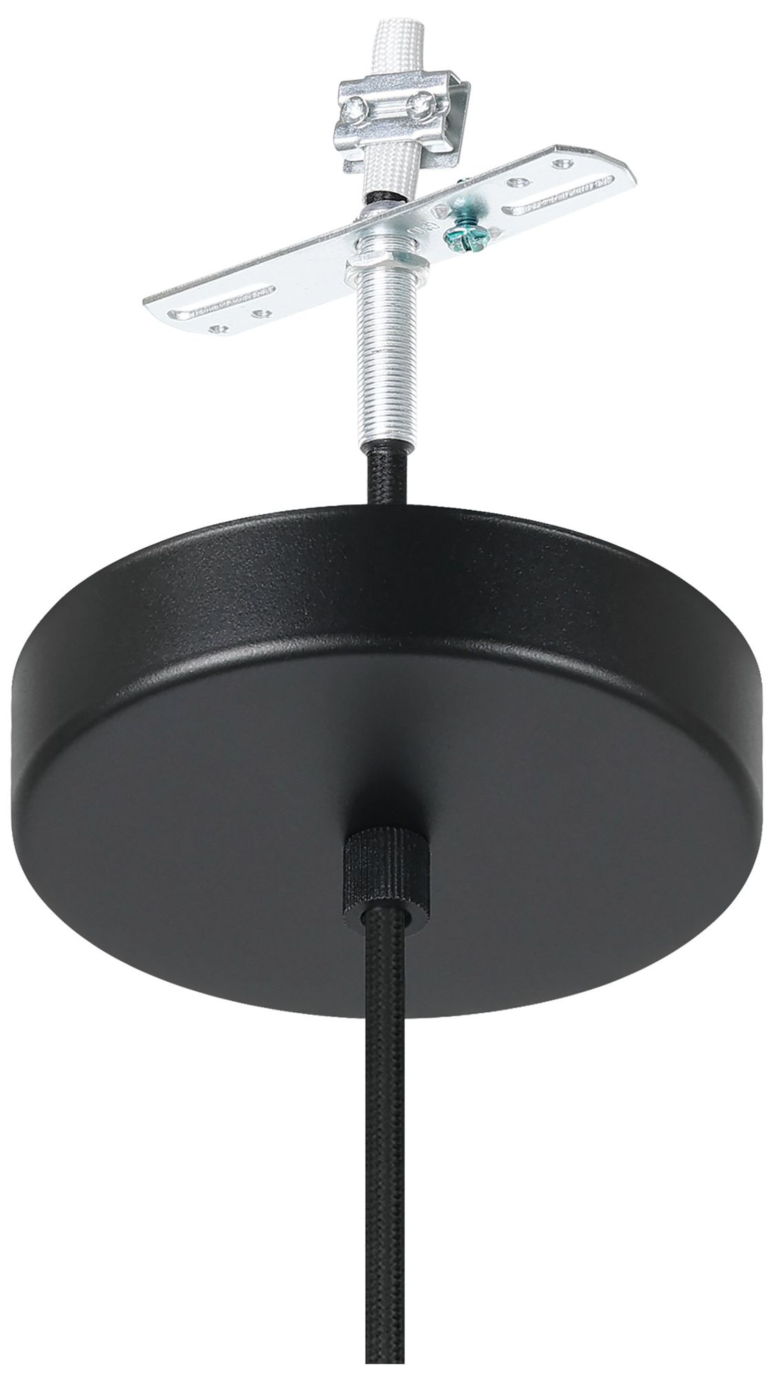 Image 4 Eglo Alsager 16" 1 Light Black Pendant Light with Gray Felt Shade more views