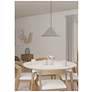 5_Eglo Alsager 16" 1 Light Black Pendant Light with Gray Felt Shade more views