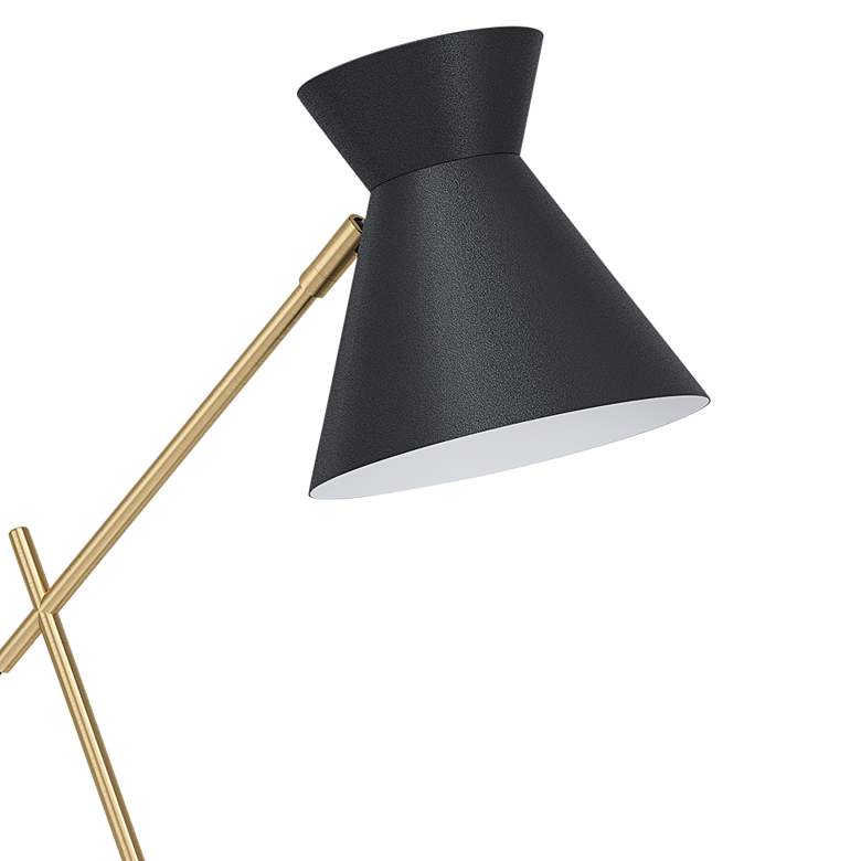 Image 3 Eglo Amezaga Structured Black and Brushed Brass Desk Lamp more views