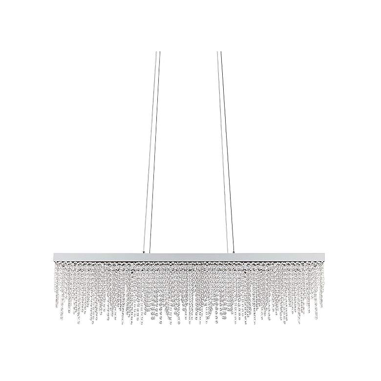 Image 1 Eglo Antelao 12 1/2 inch Wide Chrome and Crystal Modern LED Chandelier