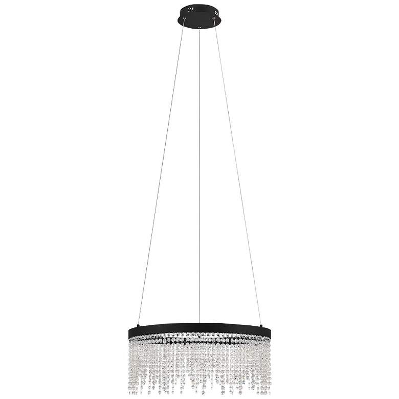 Image 1 Eglo Antelao 24" Wide Black LED Chandelier
