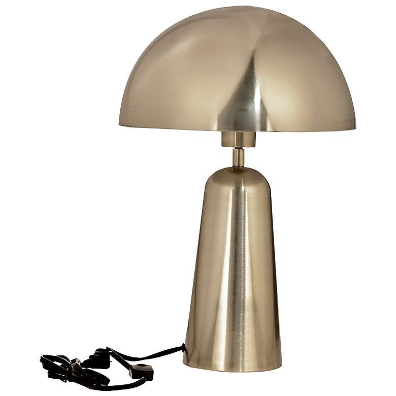 Image 1 Eglo Aranzola 18" Brushed Gold Modern Mushroom Dome Table Lamp