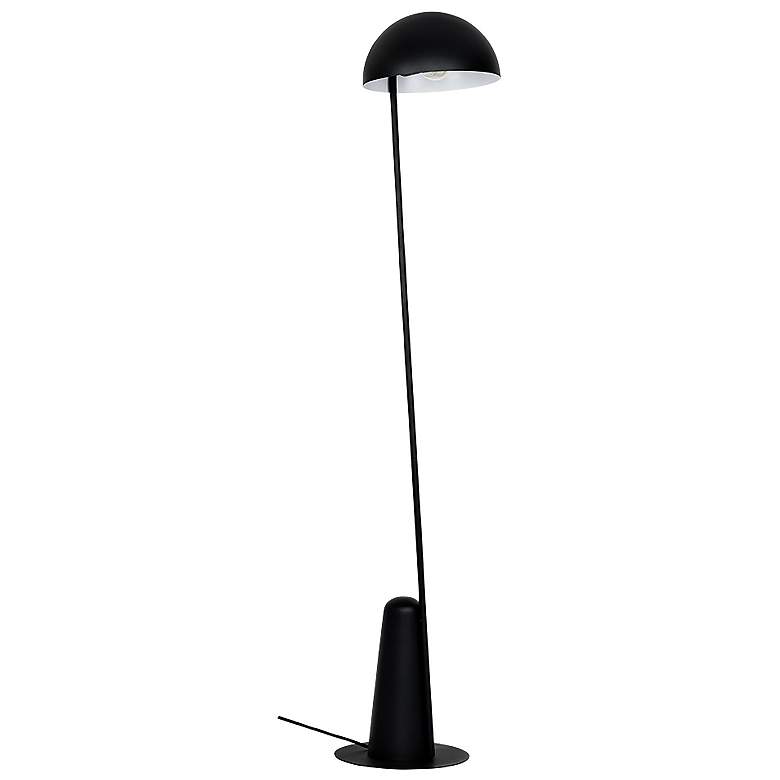 Image 1 Eglo Aranzola 58 1/2 inch High Black Finish Modern Dome Floor Lamp