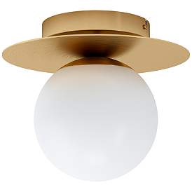 Image2 of Eglo Arenales 10.8" Wide Brushed Brass Modern Globe Ceiling Light