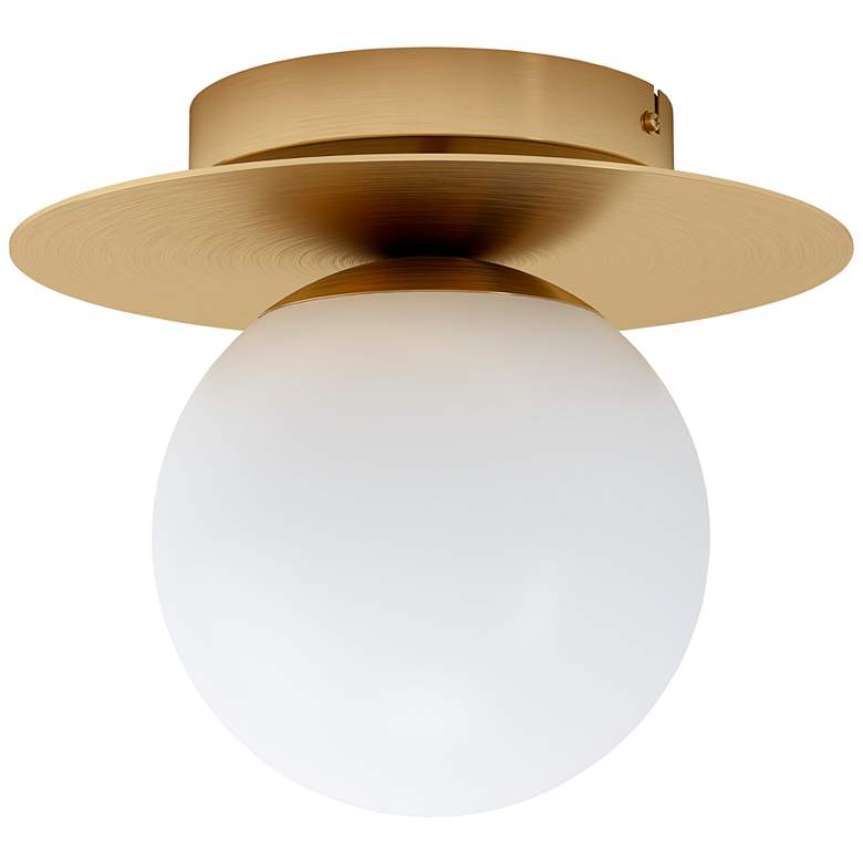 Image 2 Eglo Arenales 10.8 inch Wide Brushed Brass Modern Globe Ceiling Light
