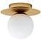 Eglo Arenales 10.8" Wide Brushed Brass Modern Globe Ceiling Light