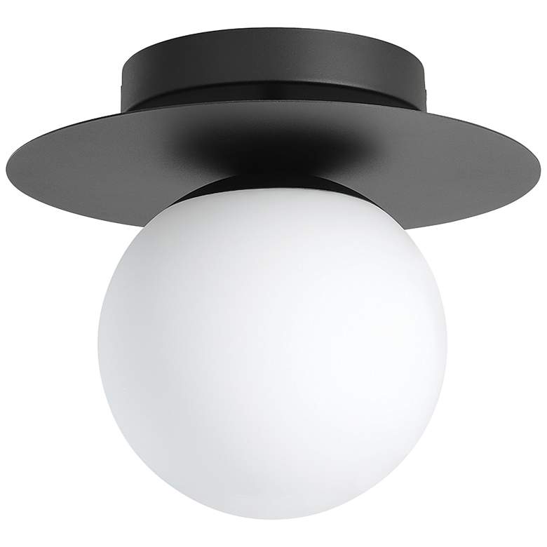 Image 3 Eglo Arenales 10 3/4" Wide Structured Black Ceiling Light