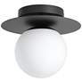 Eglo Arenales 10 3/4" Wide Structured Black Ceiling Light in scene