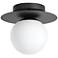 Eglo Arenales 10 3/4" Wide Structured Black Ceiling Light