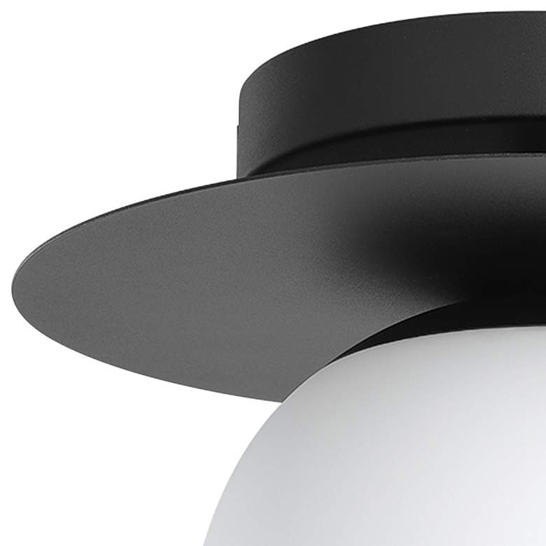 Image 4 Eglo Arenales 10 3/4" Wide Structured Black Ceiling Light more views