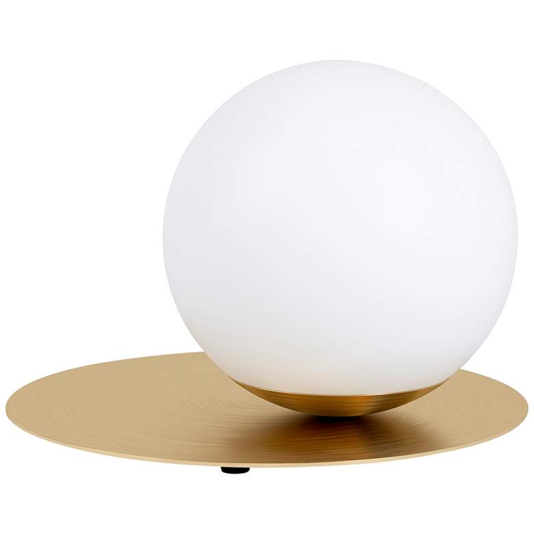 Image 2 Eglo Arenales 8" High Brushed Brass Accent Table Lamp