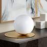 Eglo Arenales 8" High Brushed Brass Accent Table Lamp