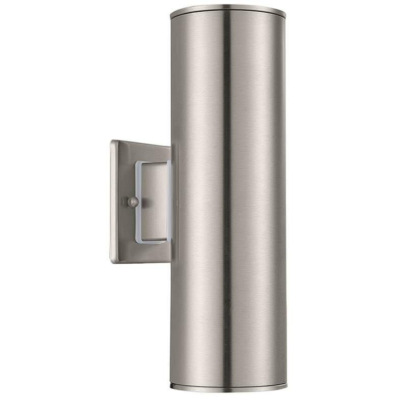 Image 1 Eglo Ascoli 13 inch High Stainless Steel Outdoor Wall Light