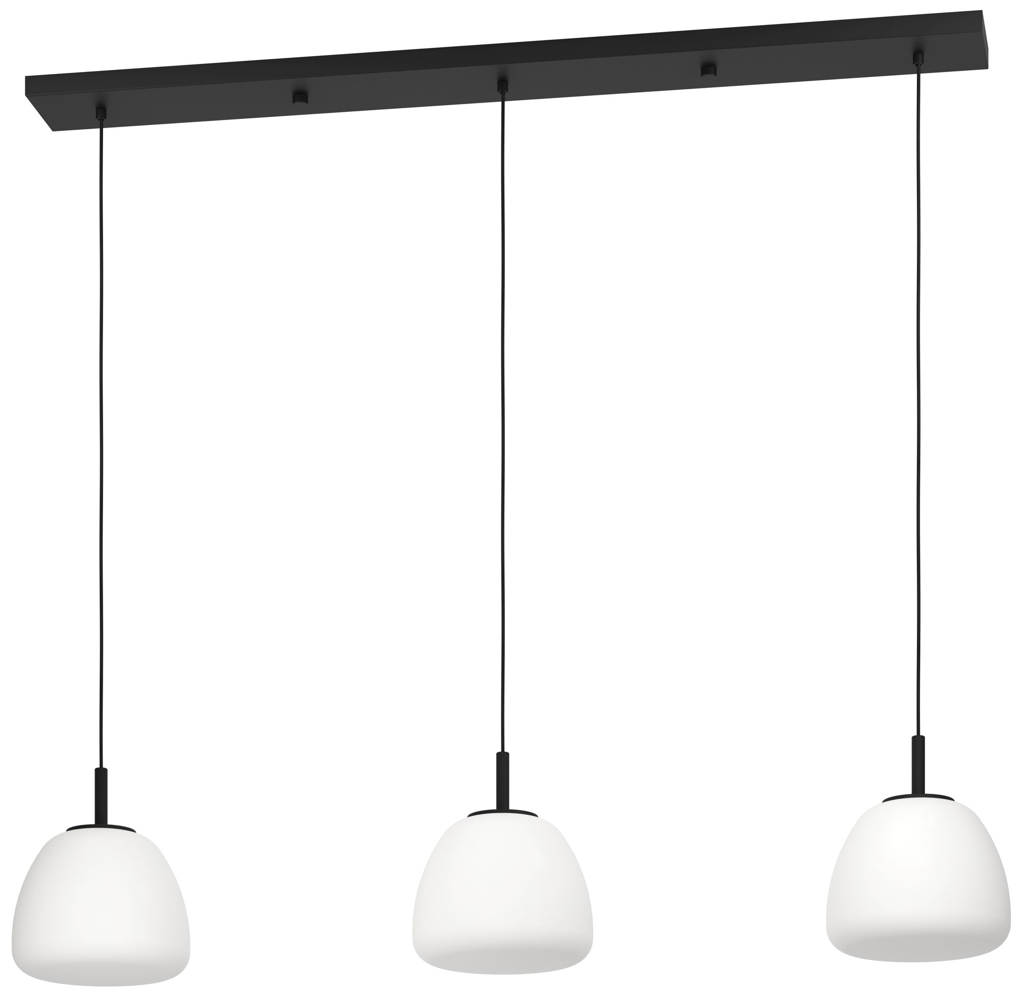 Eglo Balmes 48 1/4" Wide Black 3-Light Linear Pendant