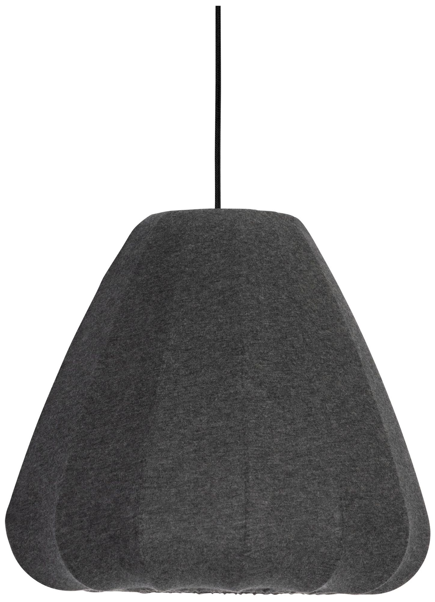 Image 3 Eglo Barlaston 14" 1 Light Black Pendant Light with Gray Jersey Shade more views
