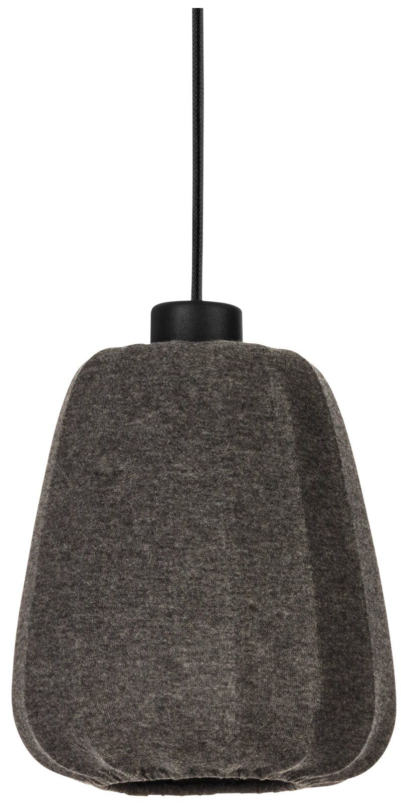 Image 3 Eglo Barlaston 34" 3 Light Black Pendant Light with Gray Jersey Shades more views