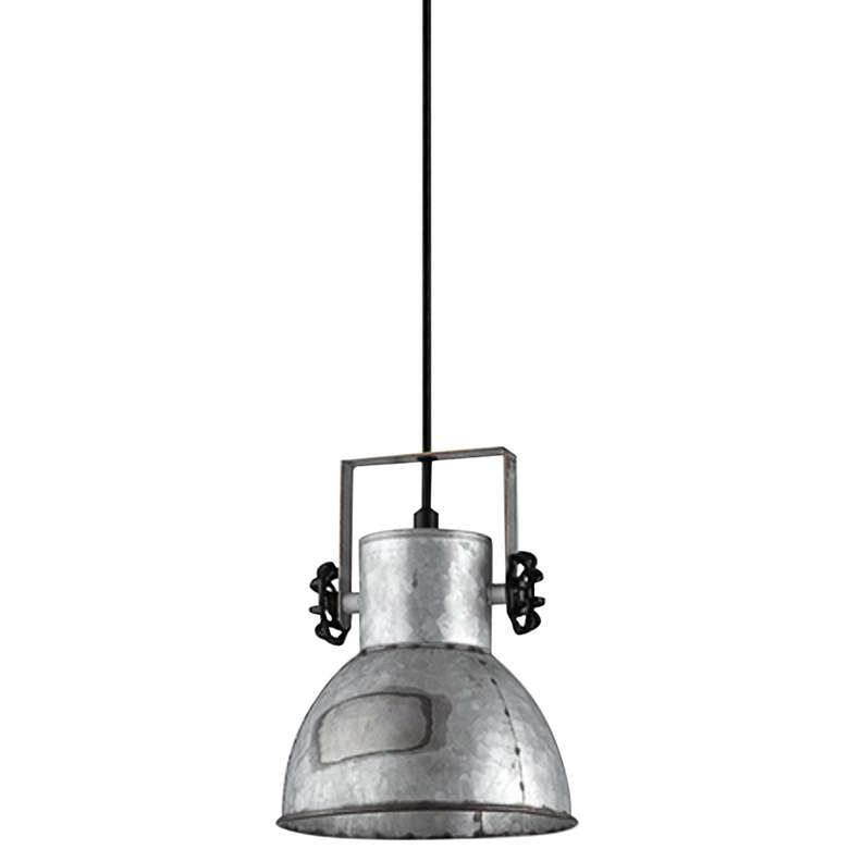 Image 1 Eglo Barnstaple 7" Wide Zinc and Black Mini Pendant Light
